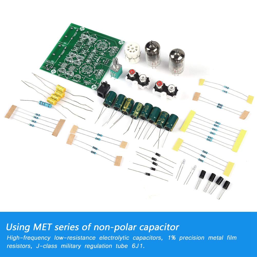 6J-I préamplificateur de Bile à Tube électronique, AC12V 1A 6J-1 préampli de Valve électronique Tube préampli de Bile stéréo, kit de Bricolage d'effecteur de Tampon