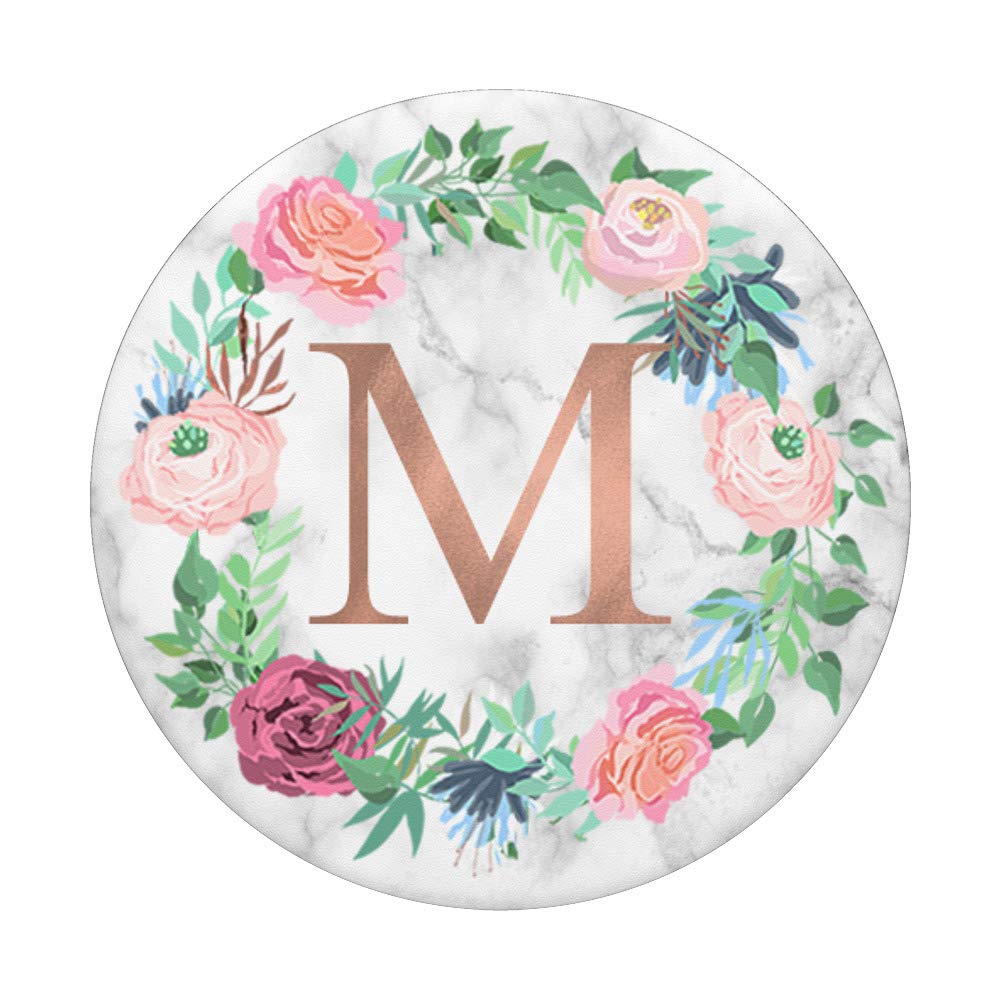 Amazon.com: Floral Letter M Monogram Initial M Flower Pattern Pink