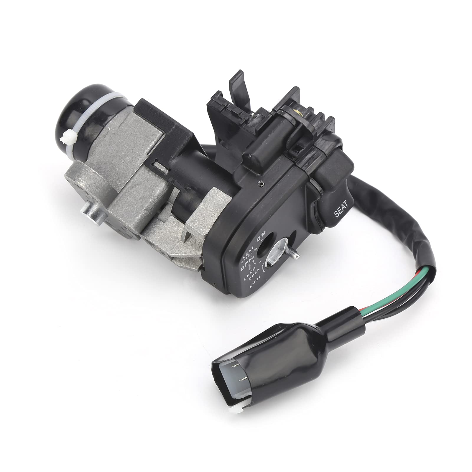 Tbest Conjunto de Interruptor de Encendido Interruptor de Llave de Encendido Scooter Cerradura de Puerto de 4 Cables Metal ABS Aceite y Resistencia Fácil Instalación para