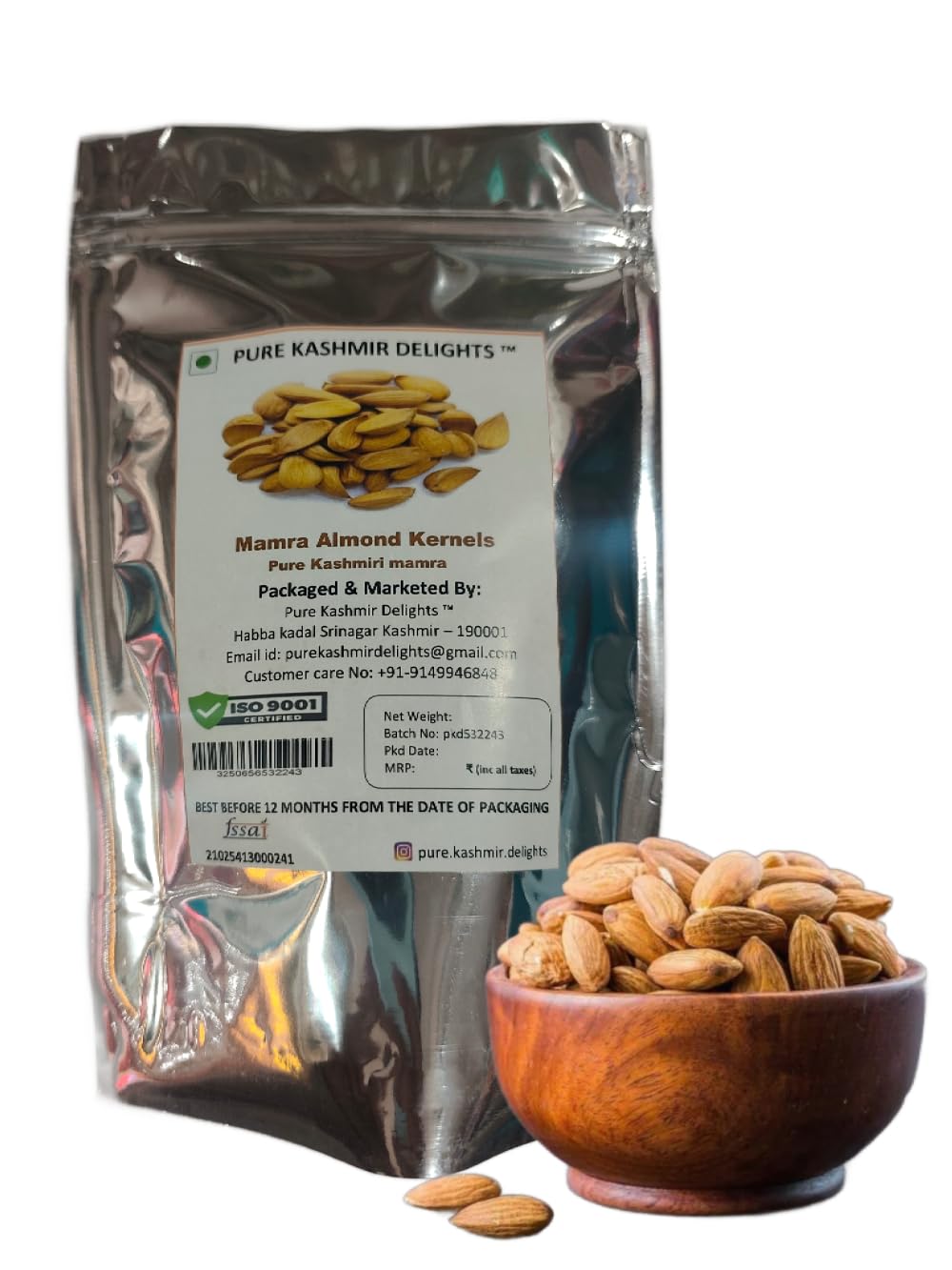 Pure Kashmir Delights Kashmiri Mamra Almonds 1kg | One Tree Mamra Almonds | A++ Grade Organic Badam | Rich Oil Content | Premium Dry Fruit | Healthy Protein Snack |Rich in Healthy Fats | 100% Natural & Unprocessed | Unpolished & Fresh | Crunchy, Fresh & Authentic Quality| From the heaven on the earth (Kashmir)-image-4