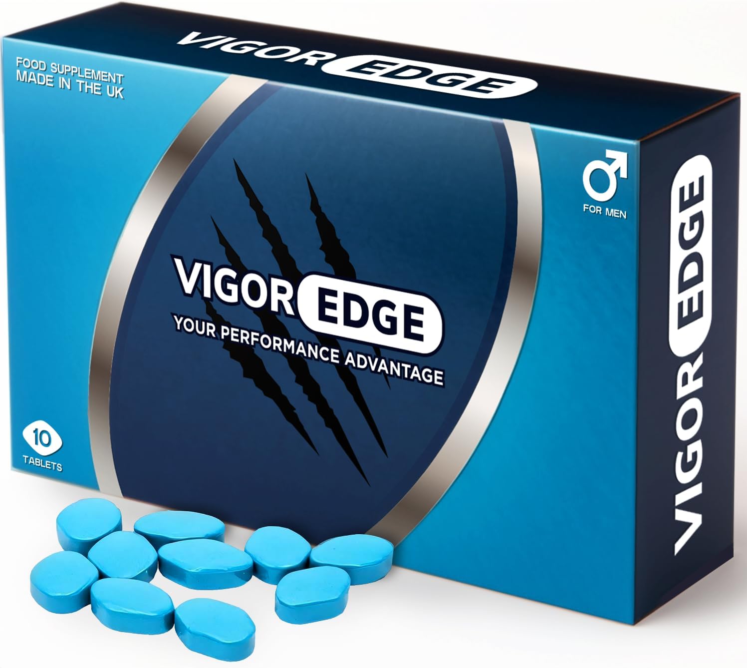 VIGOREDGE 10 Tablets | 100% Natural Herbal Supplement | Manufactured in the UK