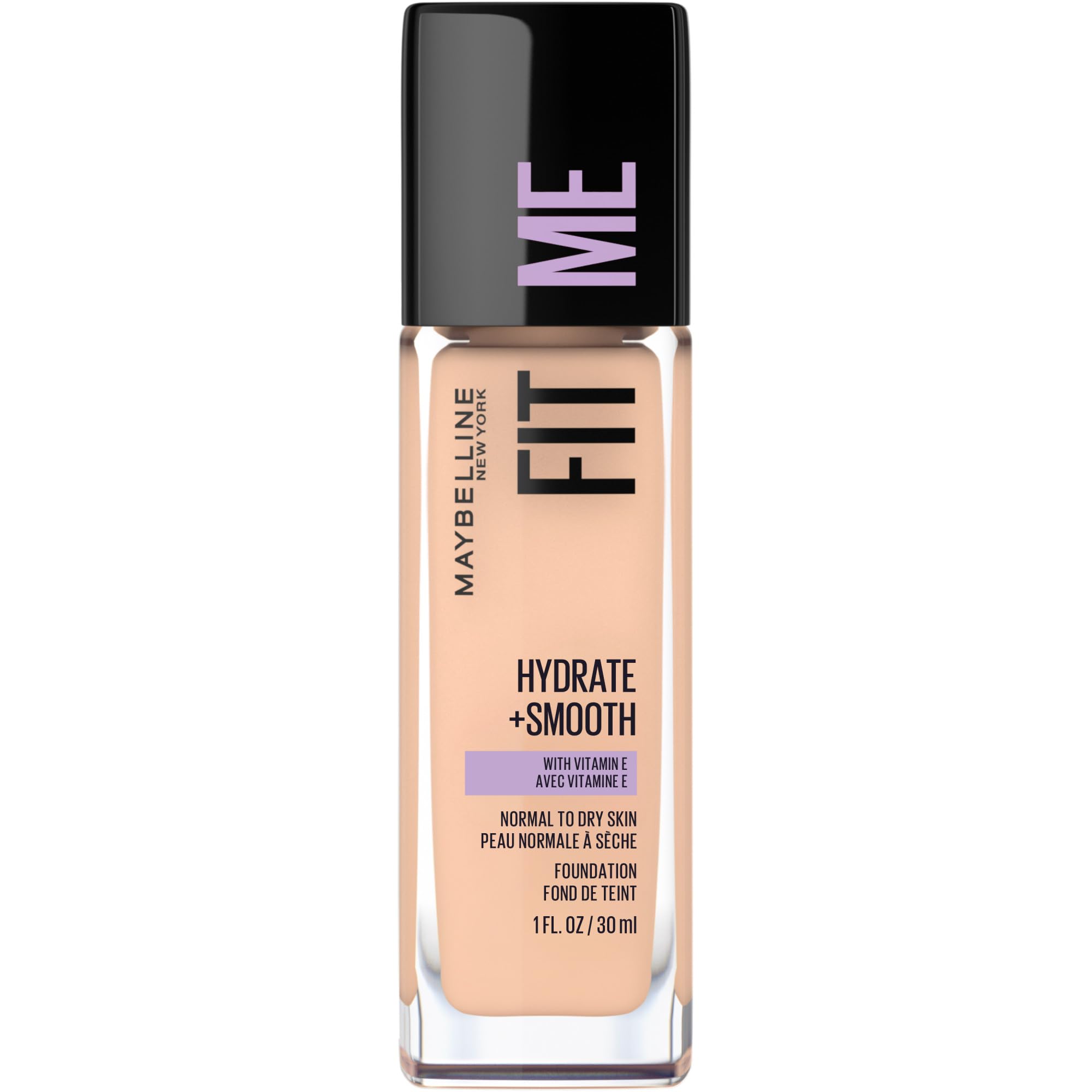 my's Smooth Foundation 3本セット SPF28 PA++ Maybelline New York Fit Me Hydrate + Smooth Foundation, Natural