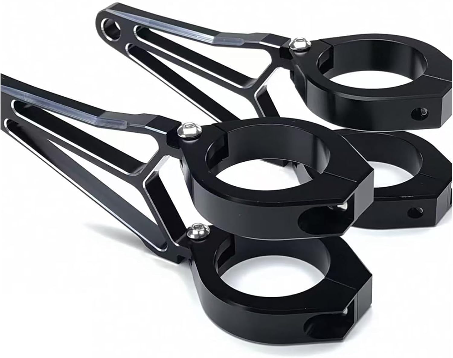 Headlight Clamps Fork Headlight Mount Bracket Turn Light Clamps Black 33mm-41mm/41mm-51mm/51-61mm Motorcycle Accessories Clamp Lamp Brackets(54mm)