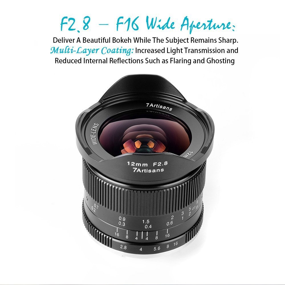 7artisans 12mm F2.8 APS-C Wide Angle Manual Fixed Lens for M4/3