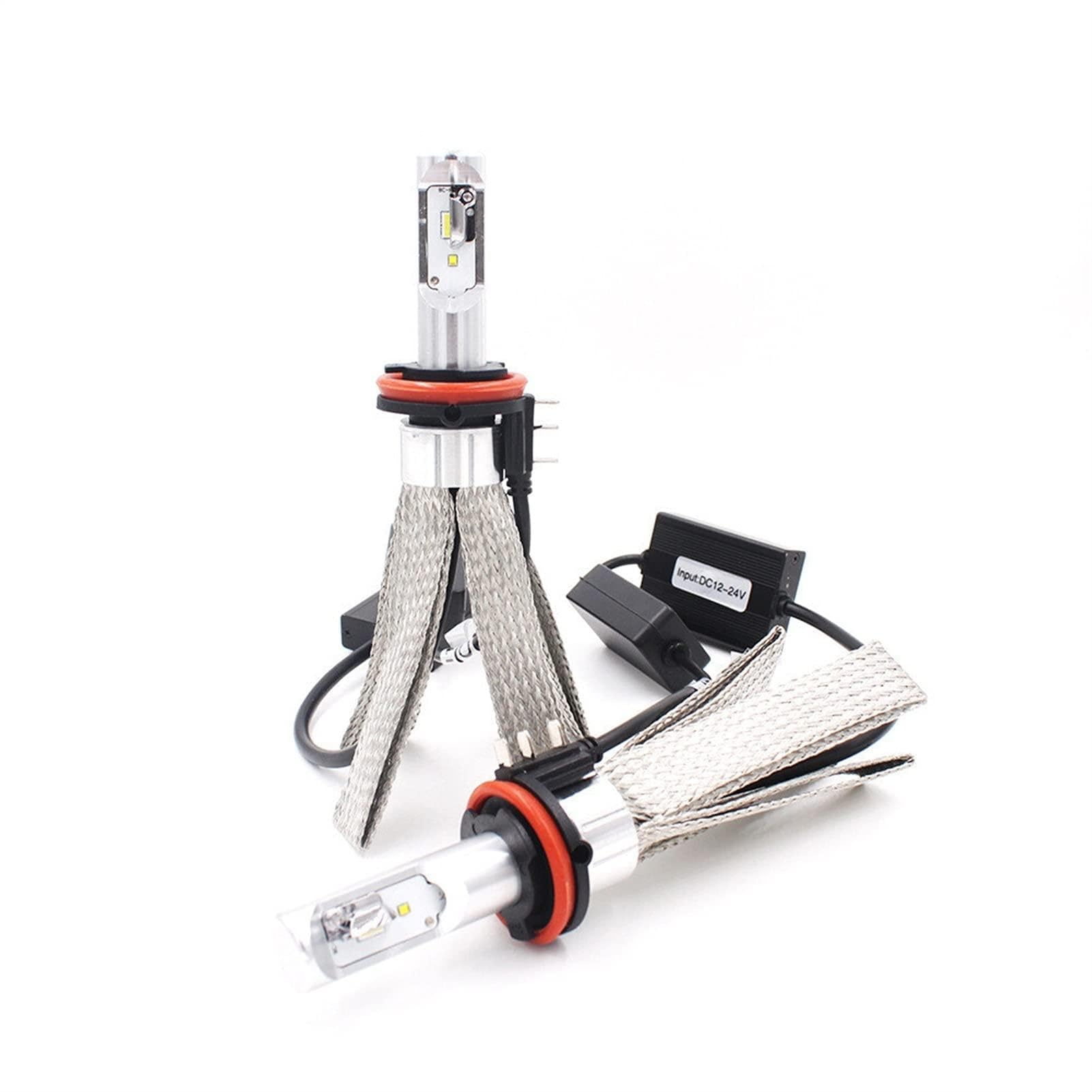 Faros 8C H15 Coche LED Faro Linterna Alta Viga Modificada Cinturón de Cobre Cinturón de Cobre silencioso Faro (Color : H8/H9/H11)