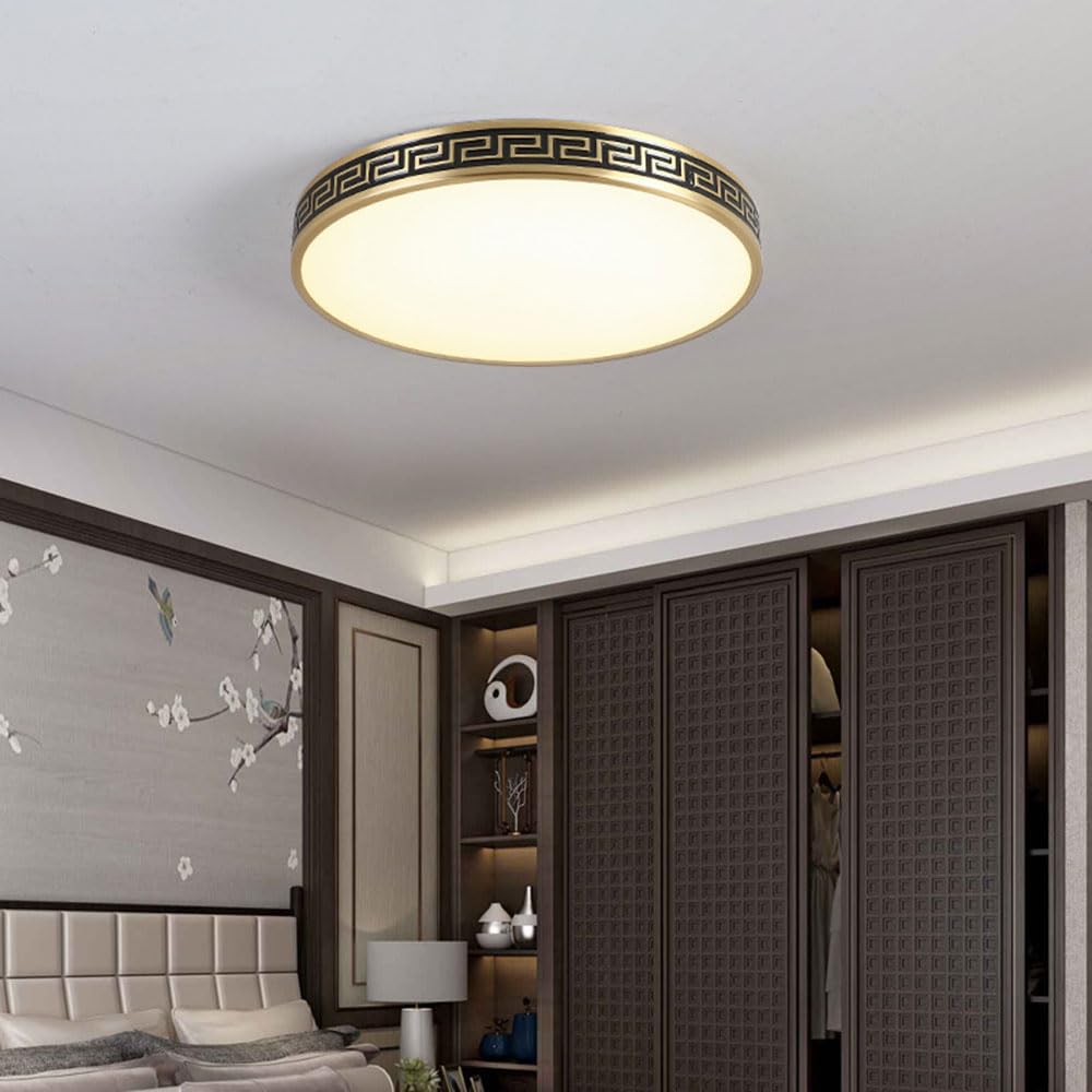 Bardzo cienkie lampy sufitowe LED 1,9 cala Minimalistyczna okrągła lampa sufitowa LED do zabudowy o zmiennej intensywności 11,8 cala dekoracyjny żyrandol do przedpokoju złoty design do