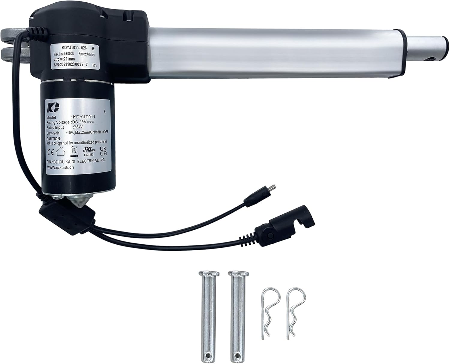 Linear Actuator Kaidi Model KDYJT011B-026 Power Recliner Lift Chairs Motor Replacement