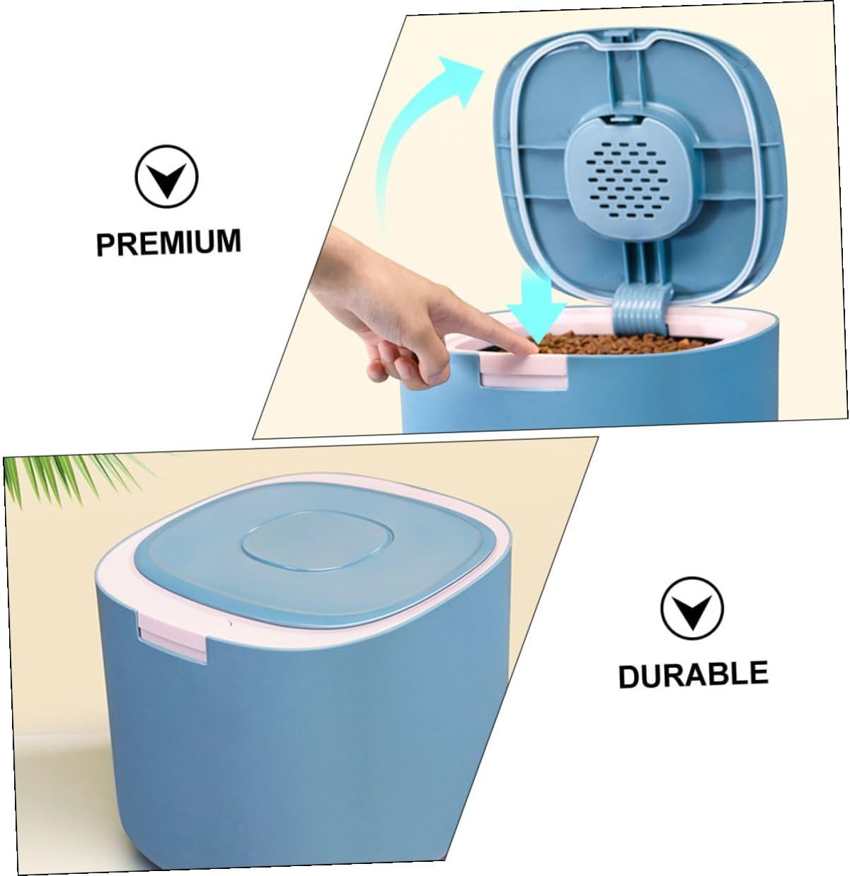 11l Large Capacity Pet Food Storage Bucket with Airtight Seal Moisture-proof Dog and Cat Food Container for Household Use