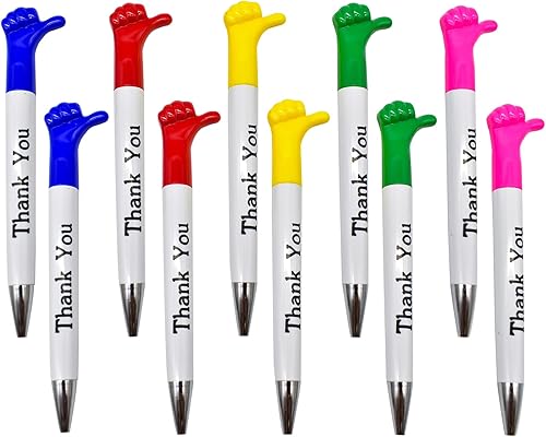 Miniatura 1 de Maydahui 75 bolígrafos de regalo de felicitación de agradecimiento, bolígrafos con pulgar hacia arriba, tinta negra, lindos bolígrafos de gestos de
