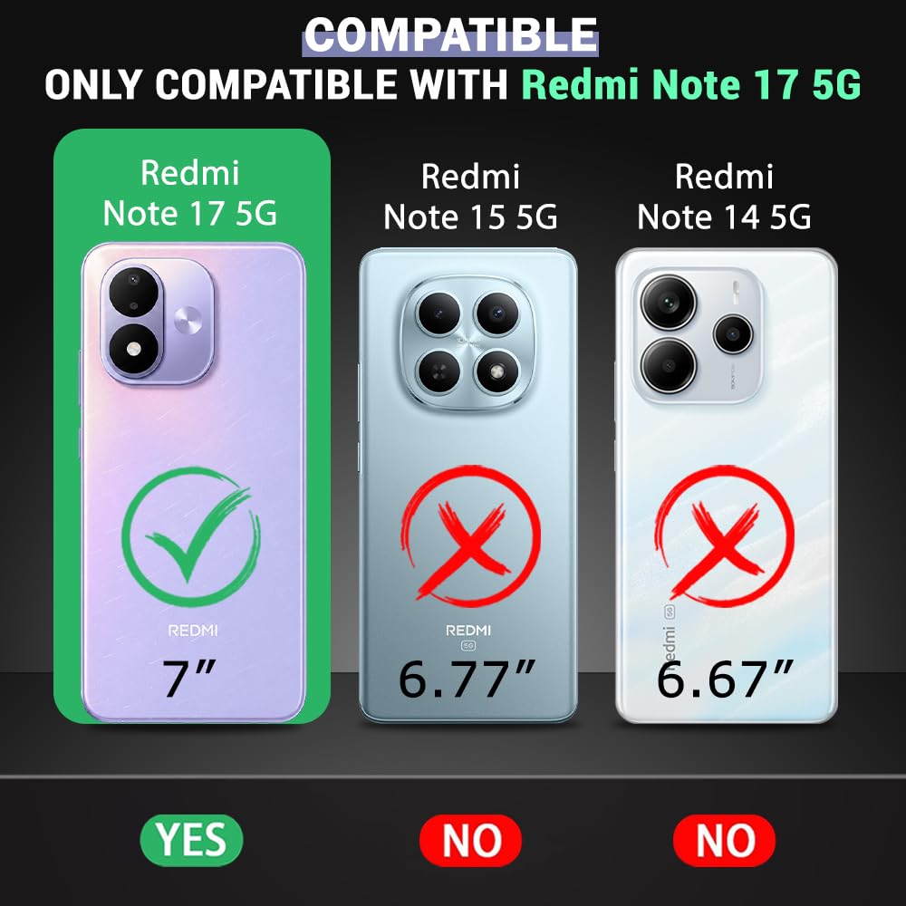 TheGiftKart Tough Armor Bumper Back Cover Case for Redmi Note 17 5G | Sliding Camera Cover, Kickstand & Ring Holder | 360 Degree Protection Back Cover Case for Redmi Note 17 5G (PC & TPU, Black) — Amazon image 2