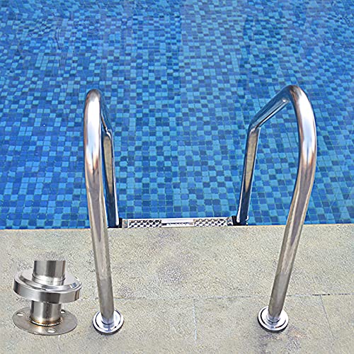 Escalera para piscina de acero inoxidable 2 peldaños miniatura 1