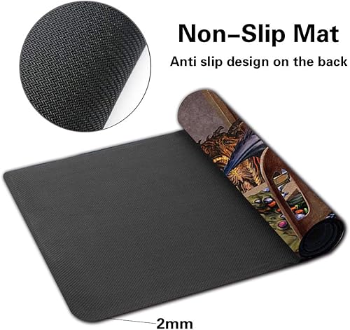 Miniatura 5 de Juego de mesa TCG, tapete de mesa, tamaño de 23.6 x 13.8 in, alfombrilla de mouse compatible con MTG RPG CCG Trading Card Game Mats
