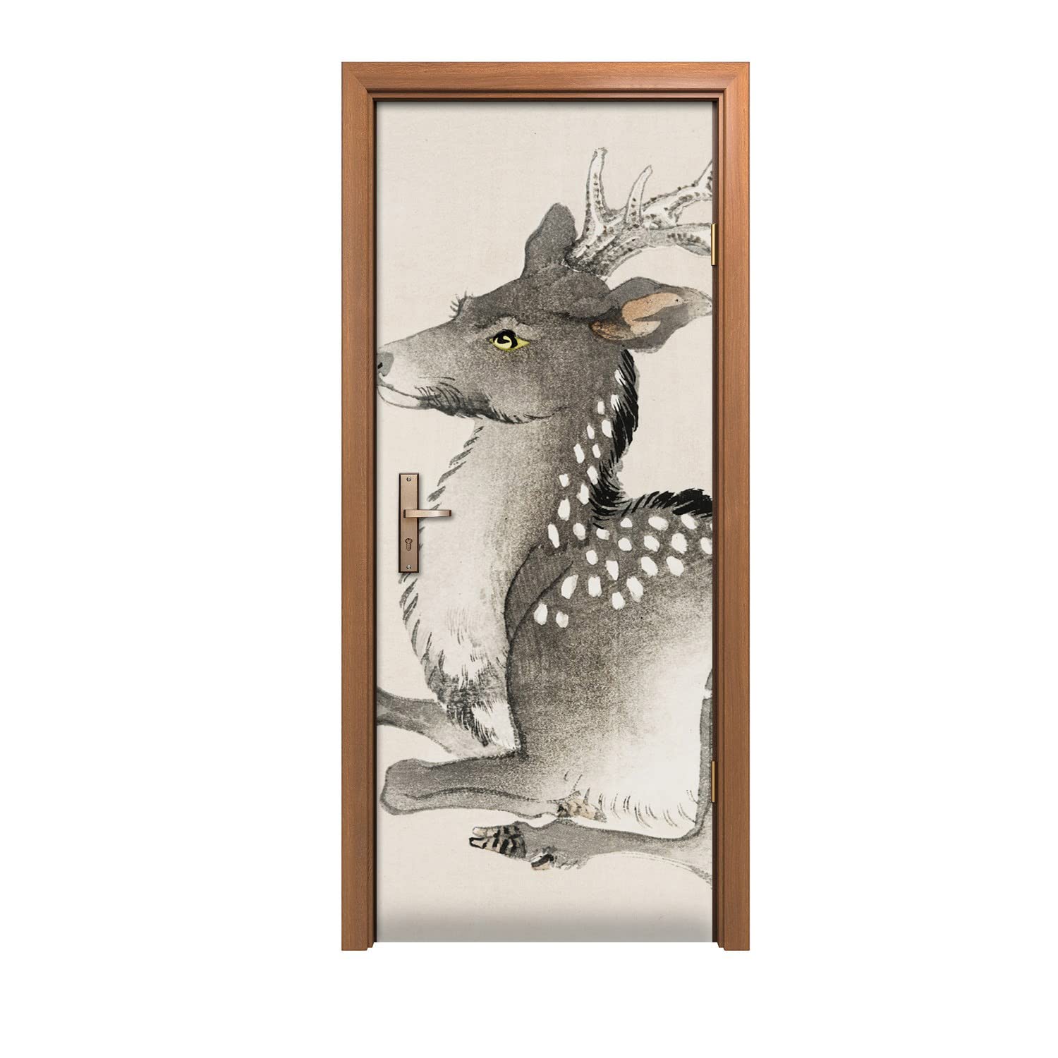 Autocollant de porte d'interieur haut de gamme motif animal 90x200cm