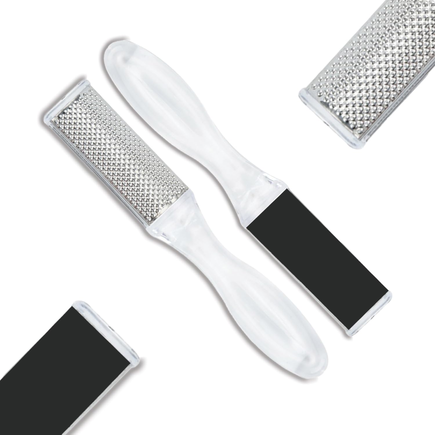 TEMPERIA (1pc) Foot Scrubber for Dead Skin - Double Sided Pedicure Kit for Women - Feet File Scrub Tools, Heel Scraper Filer & Leg Cleaner Brush - Easy to Carry Travel Friendly (HF579)