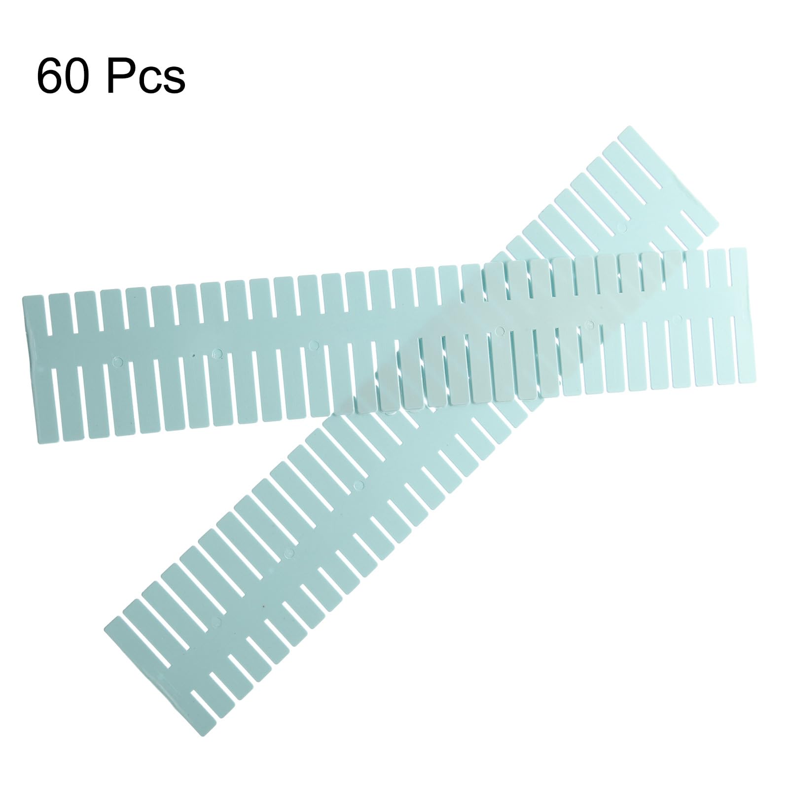 QUARKZMAN 60 Piezas Organizador De Cajones Divisor, Separador Ajustable De Plástico Para Almacenamiento En Cajones De Ropa Interior Maquillaje Pañuelos Calcetines, Azul (Corte Libre)