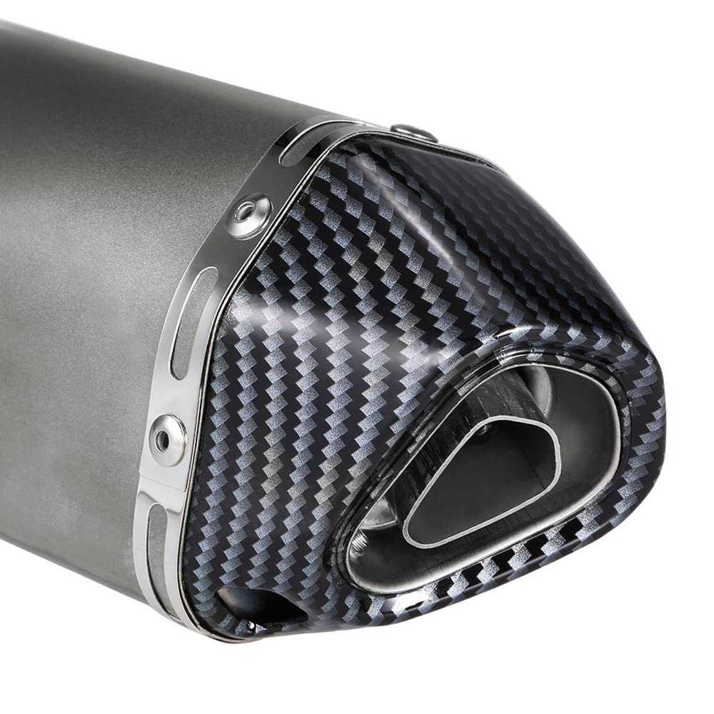 Shkalacar Uniwersalny układ wydechowy do motocykli, małych zmodyfikowanych końcówek sześciokątnych, 38-51 mm, z akcesoriami montażowymi, pasuje do motocykli, rowerów górskich