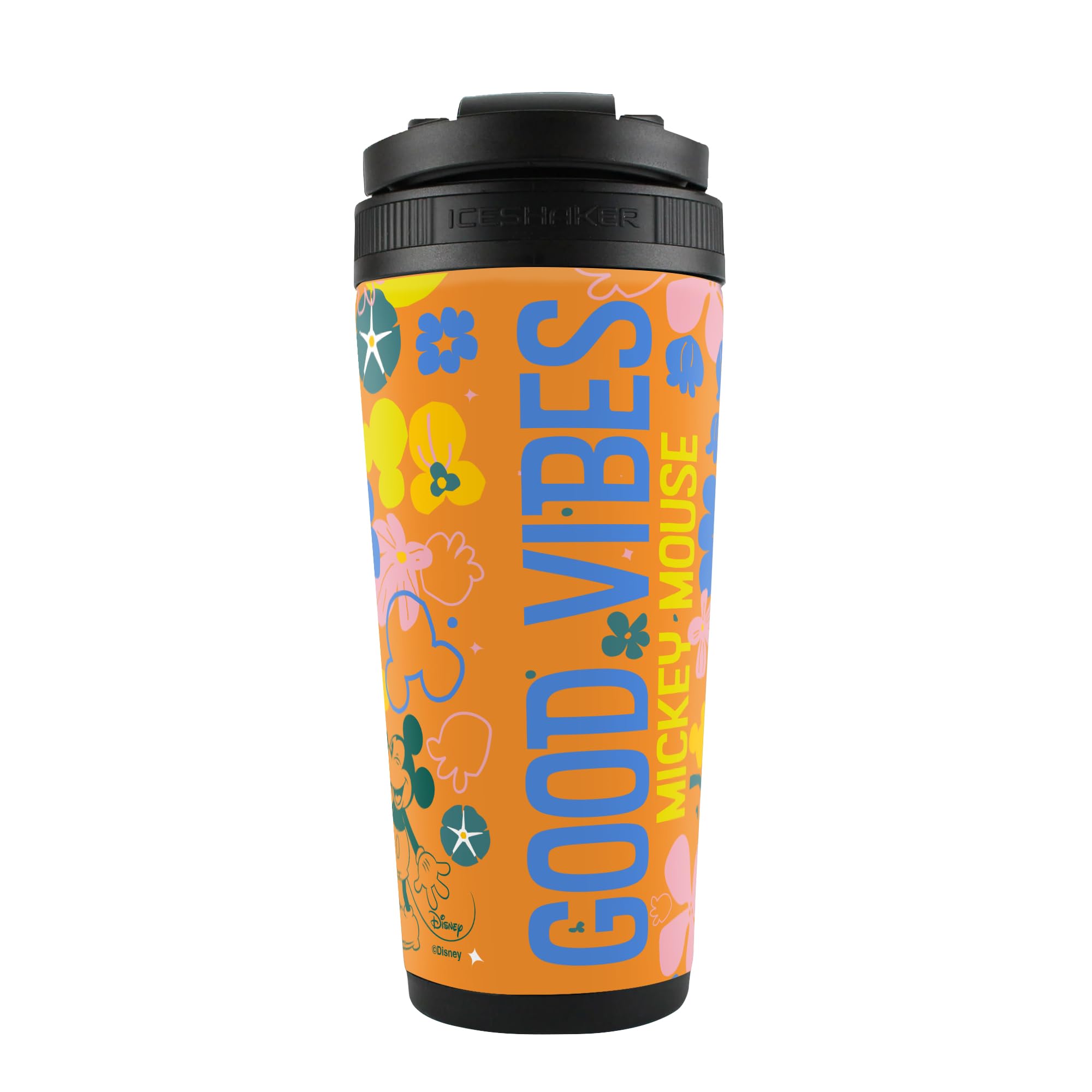 WinCraft 4D-Eisstreuer aus Edelstahl, Micky Maus, Disney MIC SMFP BLK, 750 ml