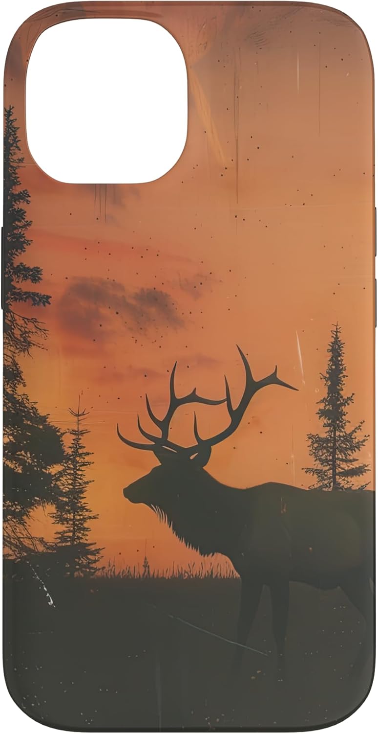 Vintage Sunset Elk Case for iPhone 13