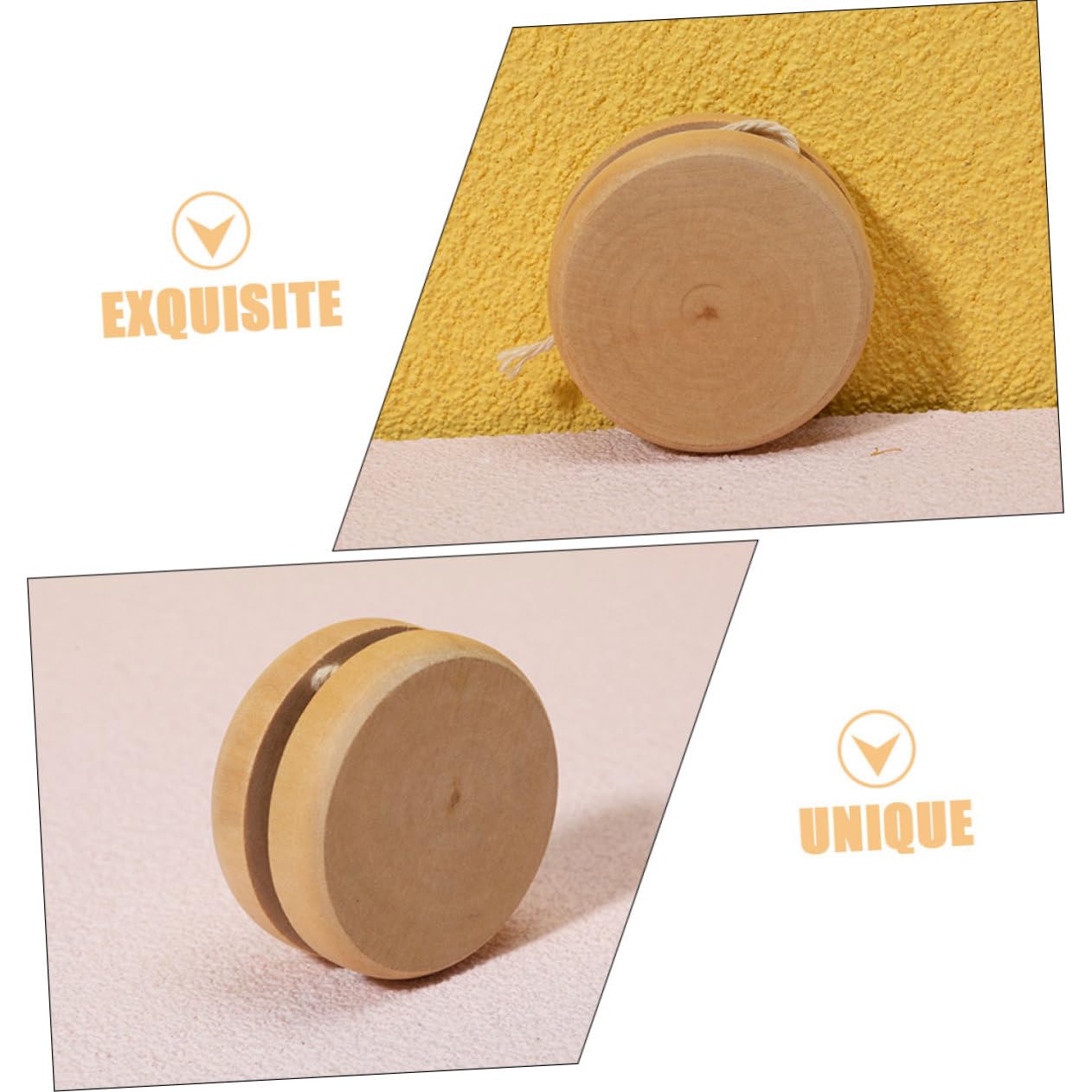 ERINGOGO 5sets Wooden Yo Yo Plaything for Unisex Outdoor Educational Enhances Hand Eye Coordination Finger Flexibility Design for 5pcs*5