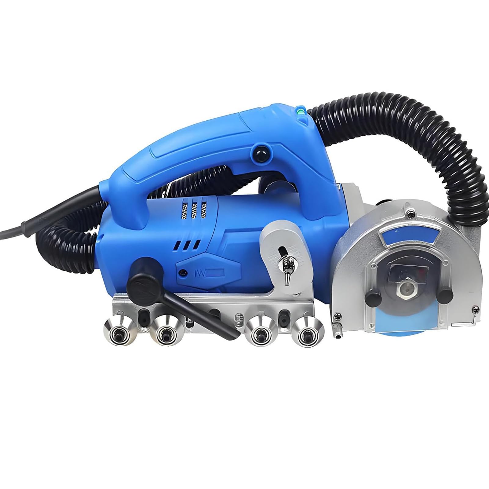 Elektrischer Fugenreiniger mit 9000RPM/1200 W Mit transparenter Schutzabdeckung und Stützrolle,inklusive Sägeblättern, integrierter Staubabsaugung und einstellbarer Reinigungstiefe(A)