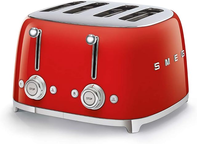 Smeg TSF03RDEU toster, 2000, metal, czerwony