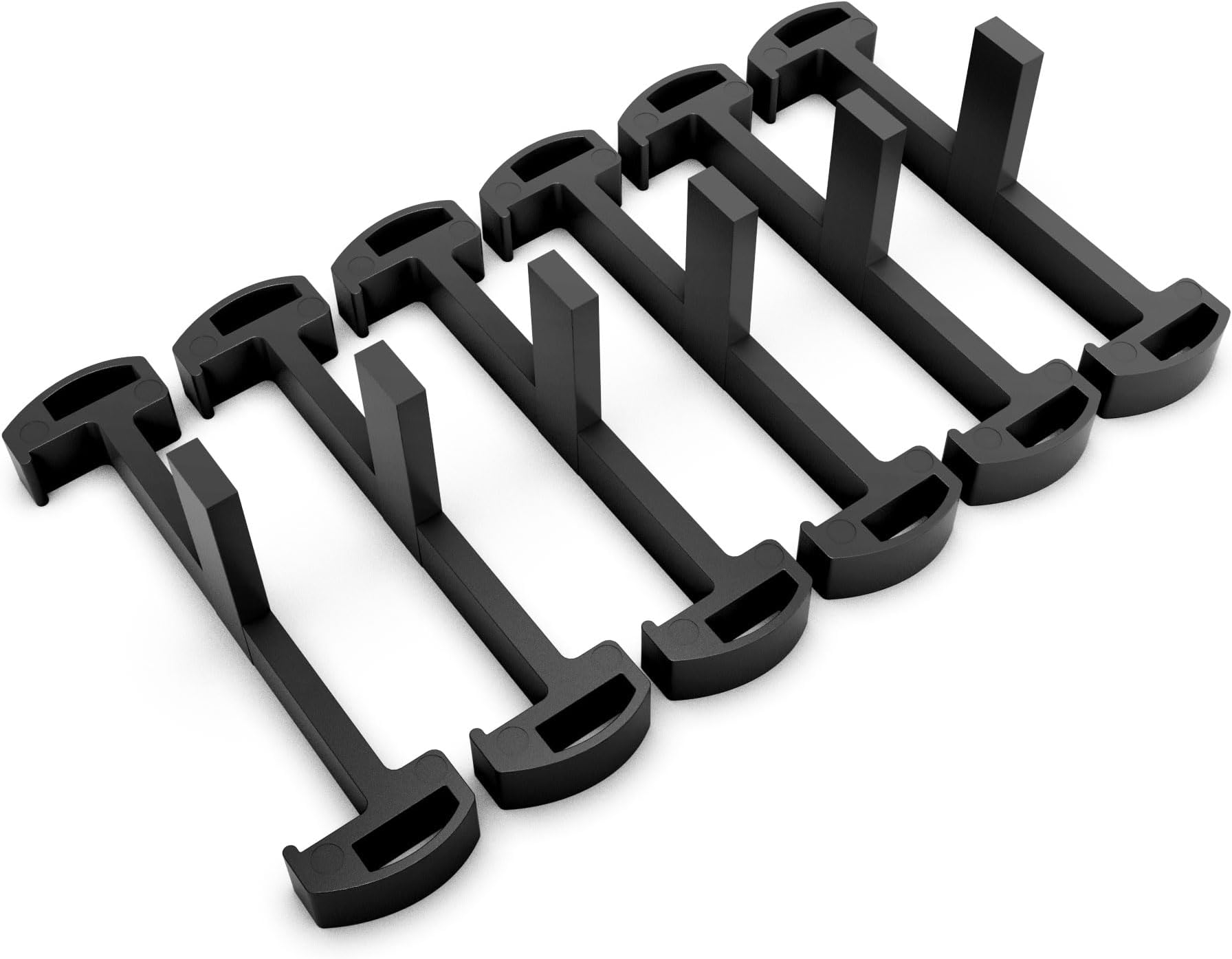 Plastic Clip for Linear Drain, Tile Tray Supporter, Black Plastic Drain Clips for HTOH Tile-Insert Shower Drain,6 PCS