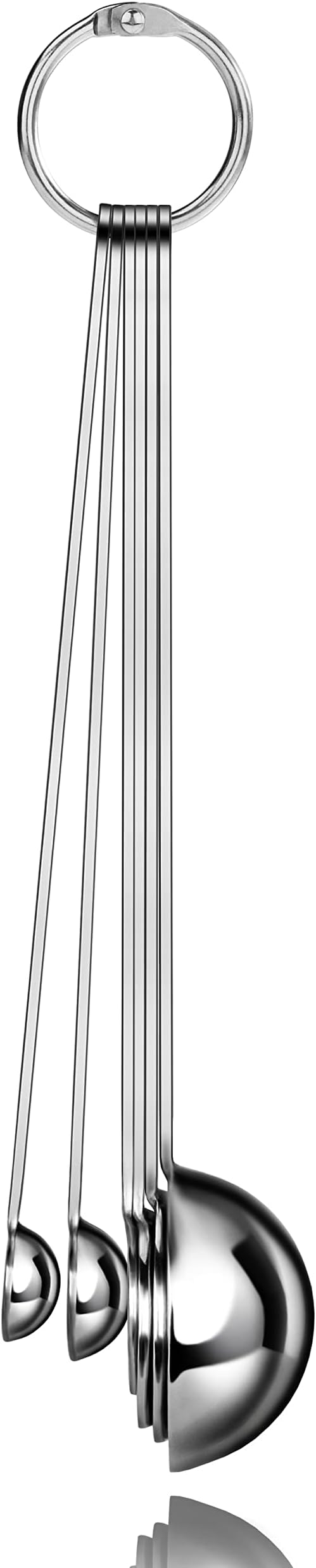 Set de cucharas medidoras de acero inoxidable, 6 piezas miniatura 5