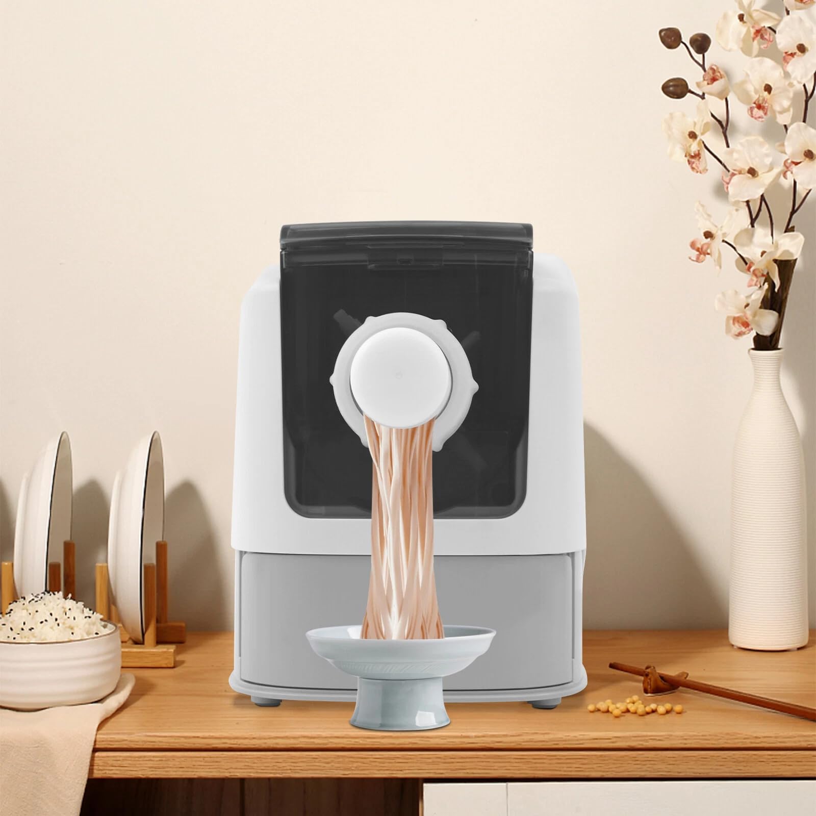 PastaChef - Máquina eléctrica para hacer pasta (220 V, con enchufe de la UE, para pasta fresca, espaguetis, lasaña en cocina, con certificado CE, fácil de limpiar