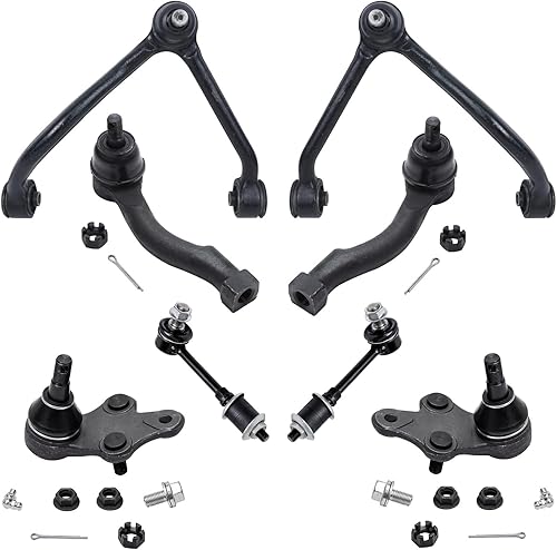 Miniatura 1158 de Detroit Axle - Kit de brazos de control de extremo delantero RWD para Dodge Ram 03-06 2500 3500, 2 brazos de control superior con rótula 2 varillas