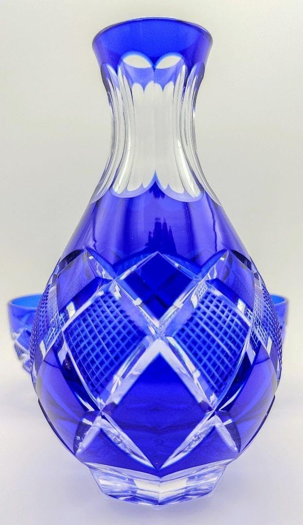 超希少品☆色被切子 切子酒器セット 最高級カット（切子 江戸切子 薩摩切子） 超希少品色被切子 切子酒器セット 最高級カット（切子 薩摩切子）