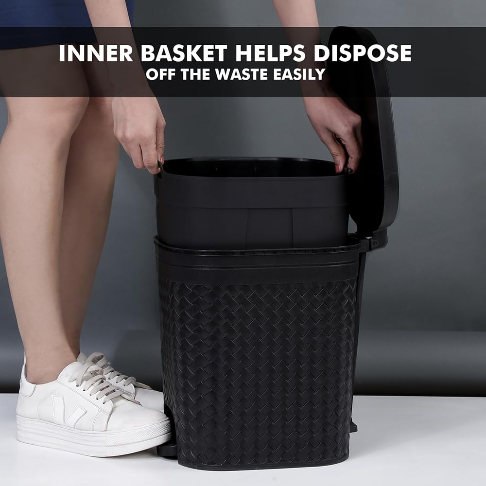 KOLORR Stitch 15L Pedal Bin - Black -6