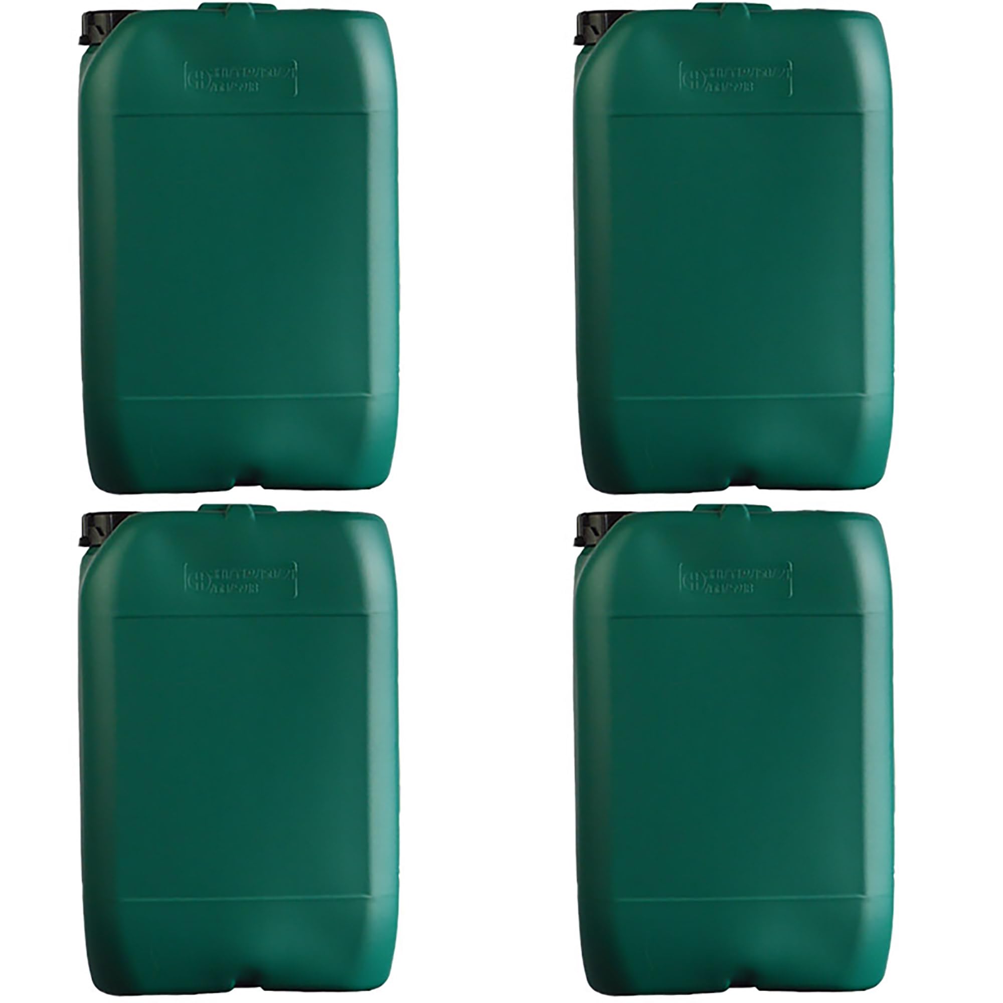 ITP Packaging 20 Liter Plastic Water Storage Container, Green, 4 Pack