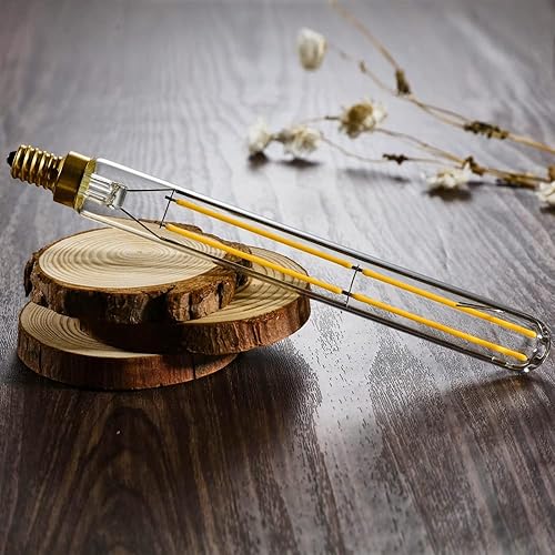 Miniatura 8 de Bombillas tubulares largas E12, bombillas LED Edison de 6 W, color blanco suave, 3000 K, 750 lm, 7.3 pulgadas, 75 W, bombillas incandescentes de