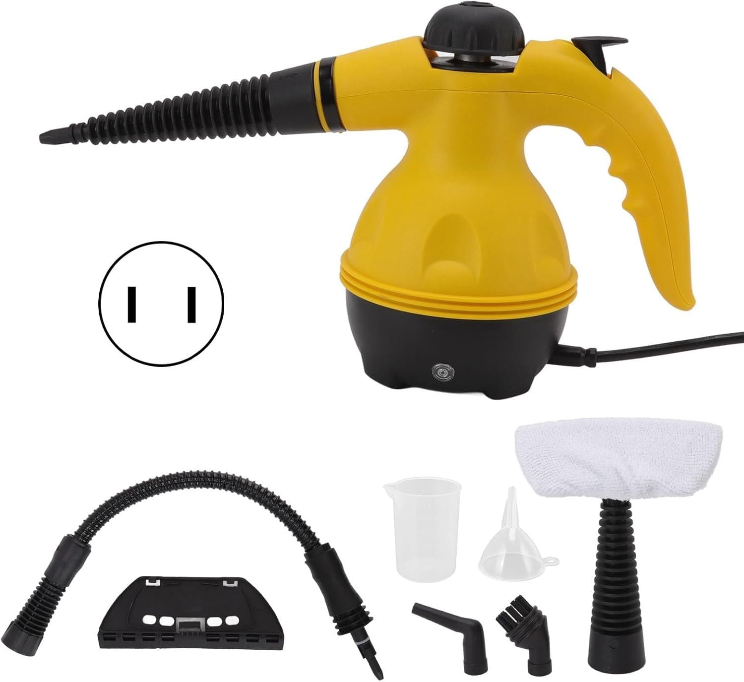 Pulitore a Vapore Portatile per Disinfezione – 1000W, 6 Accessori Inclusi, Serbatoio 350 ml, Cavo 2,8 m, Ideale per Pavimenti, Cucina, Bagno e Interni Auto | VAPERO