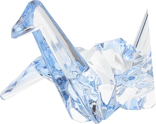 Miniatura 5 de Figura de grúa acrílica, adornos de cristal, decoración de cristales, adornos transparentes, figuras de animales para escultura de grúa de origami