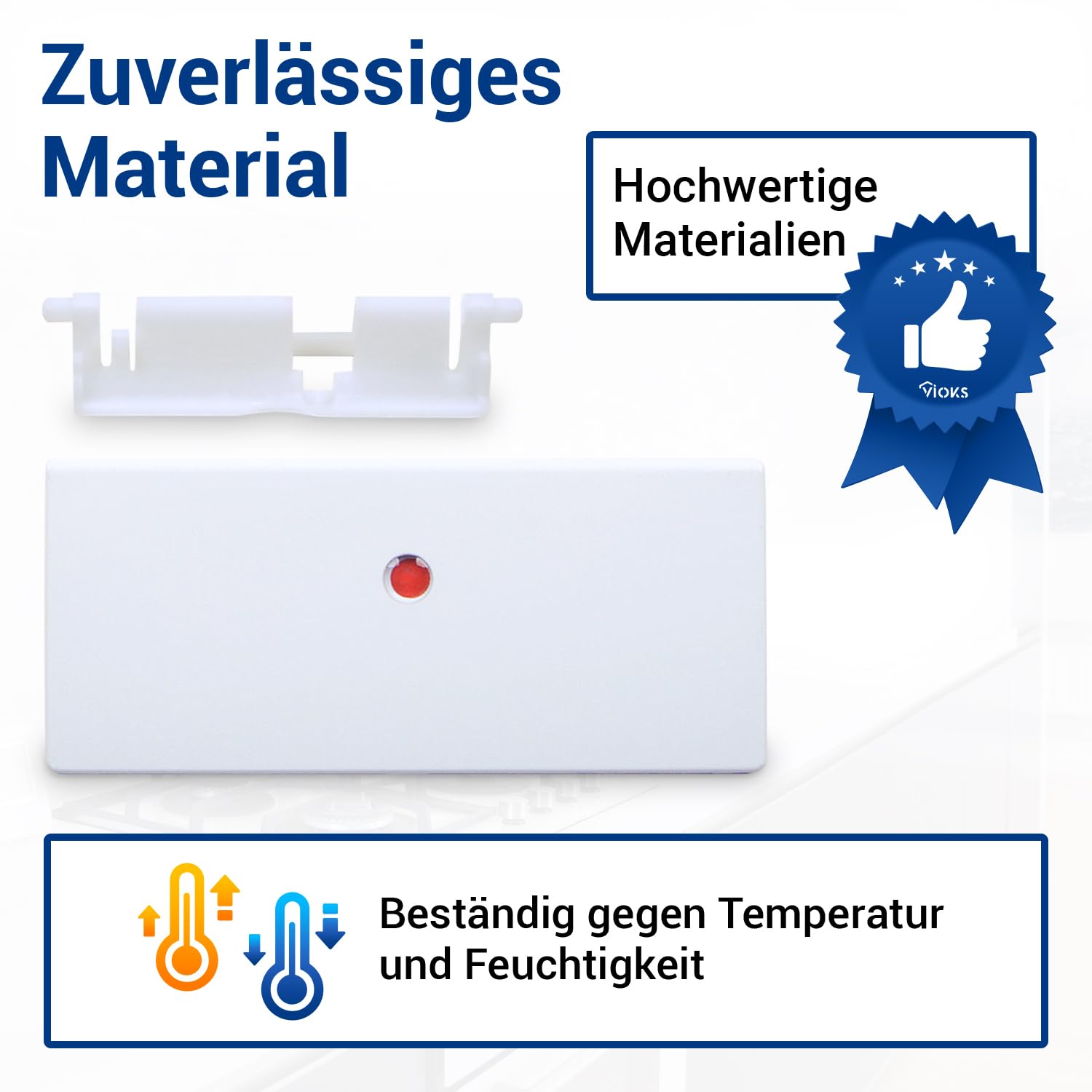 VIOKS Türgriff Kühlschrank Ersatz für 059129 Bosch Siemens Gefrierfach Griff - Gefrierfachtür Griff für Kühlschrank Gefrierfach Klappe mit Feder