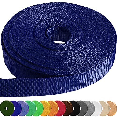 Image of TECEUM 3 /4 inch & 5 /8 inch & 1 inch & 1.5 inch & 2 inch Webbing - 10 25 50 Yards - 40+ Colors - Heavy Duty 1 Inch 1.5 Inch 2 Inch Backpack Straps - Webbing for Outdoors Indoors Crafting DIY