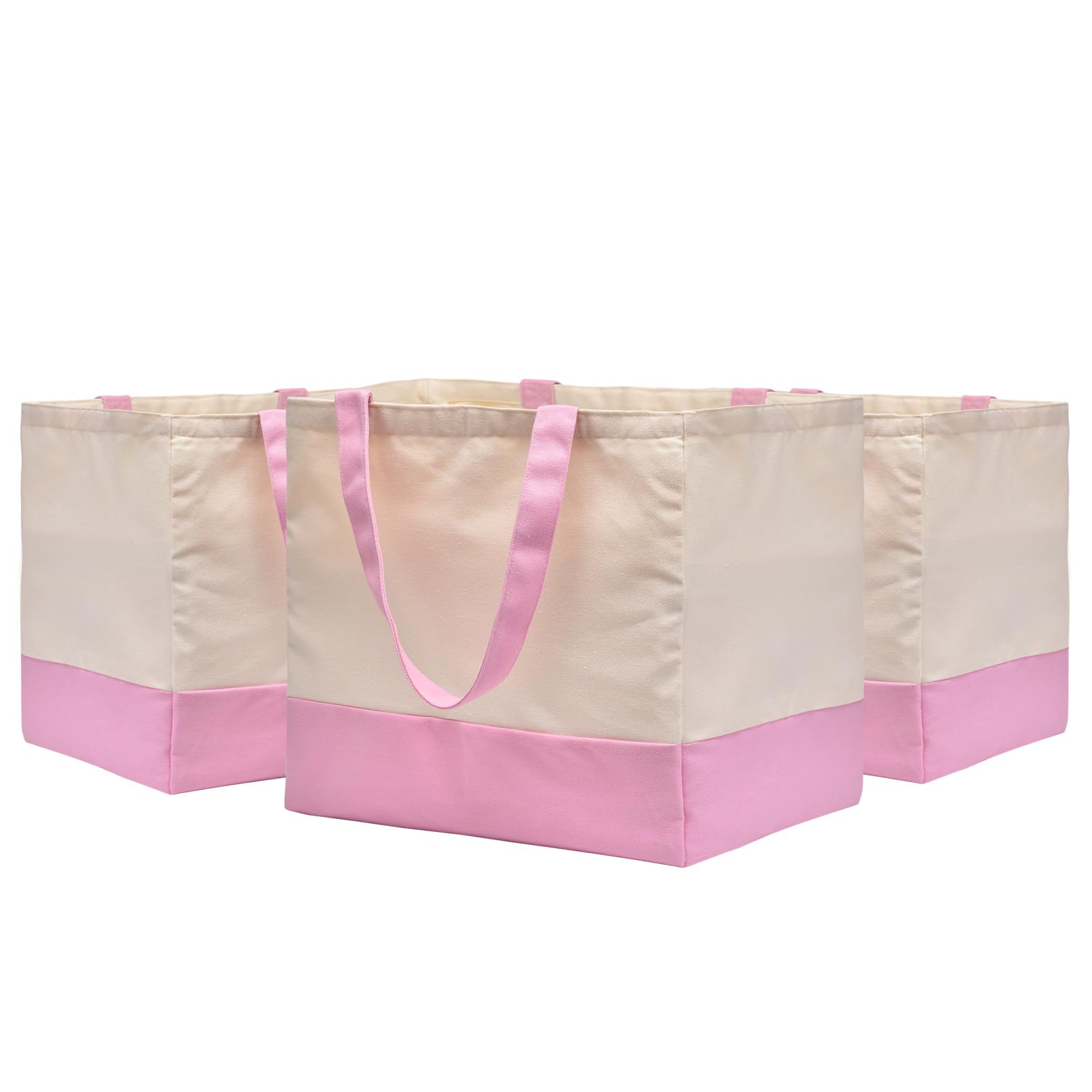 Amazon.com: CNaiyunpin 3 Pack Canvas Reusable Grocery Bags Heavy