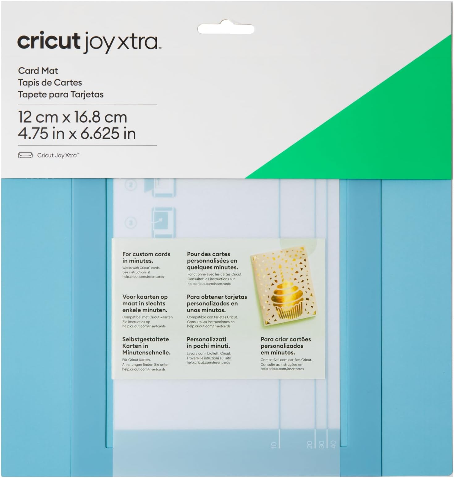 Cricut Joy Extra Card Mat (4.75" x 6.6") Reusable Card Mat for All Cricut Cards, Craft Mat with Clear Protective Film for Quick Craft Using Cricut Joy Extra Cutting Machine Blue
