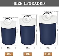 Vista 3 de BlissTotes Laundry Basket, Laundry Hamper, Hampers for Laundry, Clothes Baskets Collapsible With Handles Waterproof For Bathroom Storage College
