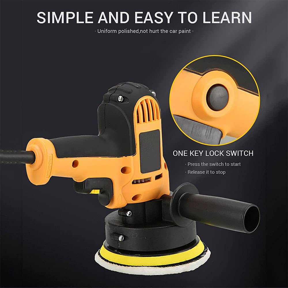 Lucidatrici e tamponi per Auto elettriche, 700 W 3000 Giri/min 125 mm Base a velocità variabile, lucidatrice Professionale Ideale per la levigatura di mobili per Auto, lucidatura, ceretta