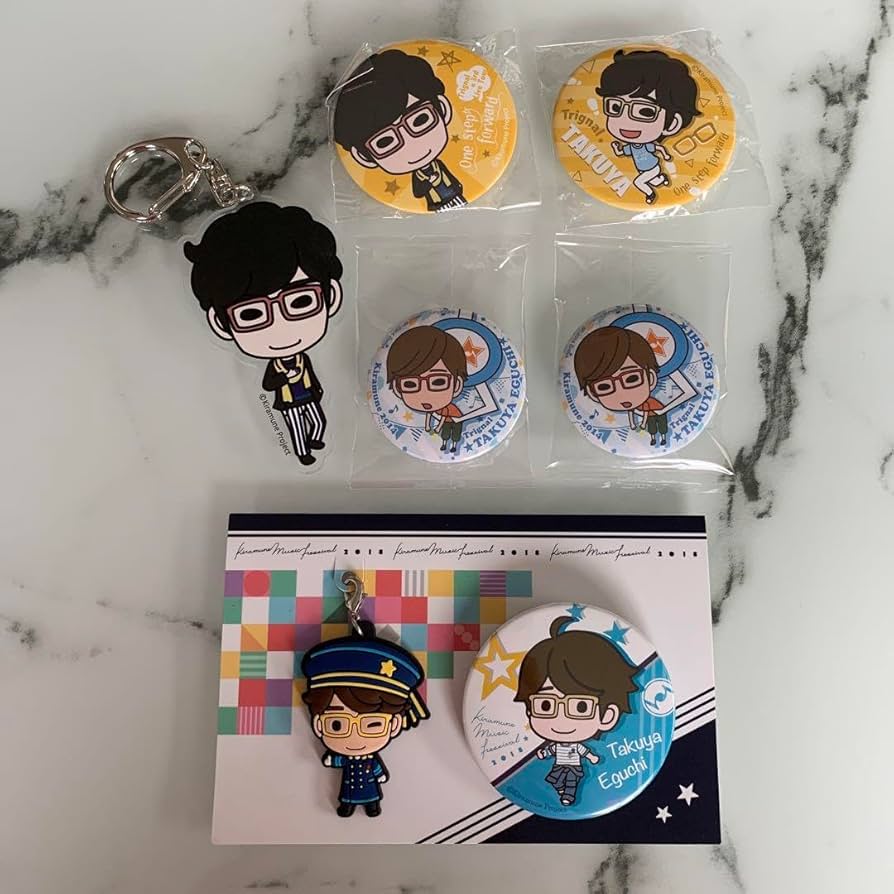 Amazon.co.jp: 江口拓也 缶バッジ ラバーストラップ アクリル