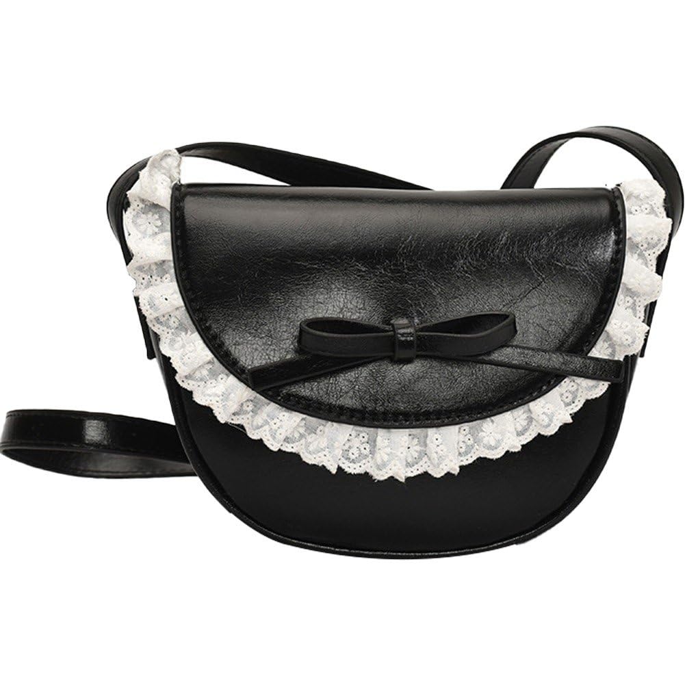 Sac à bandoulière en dentelle pour femme sac en cuir PU mode simple