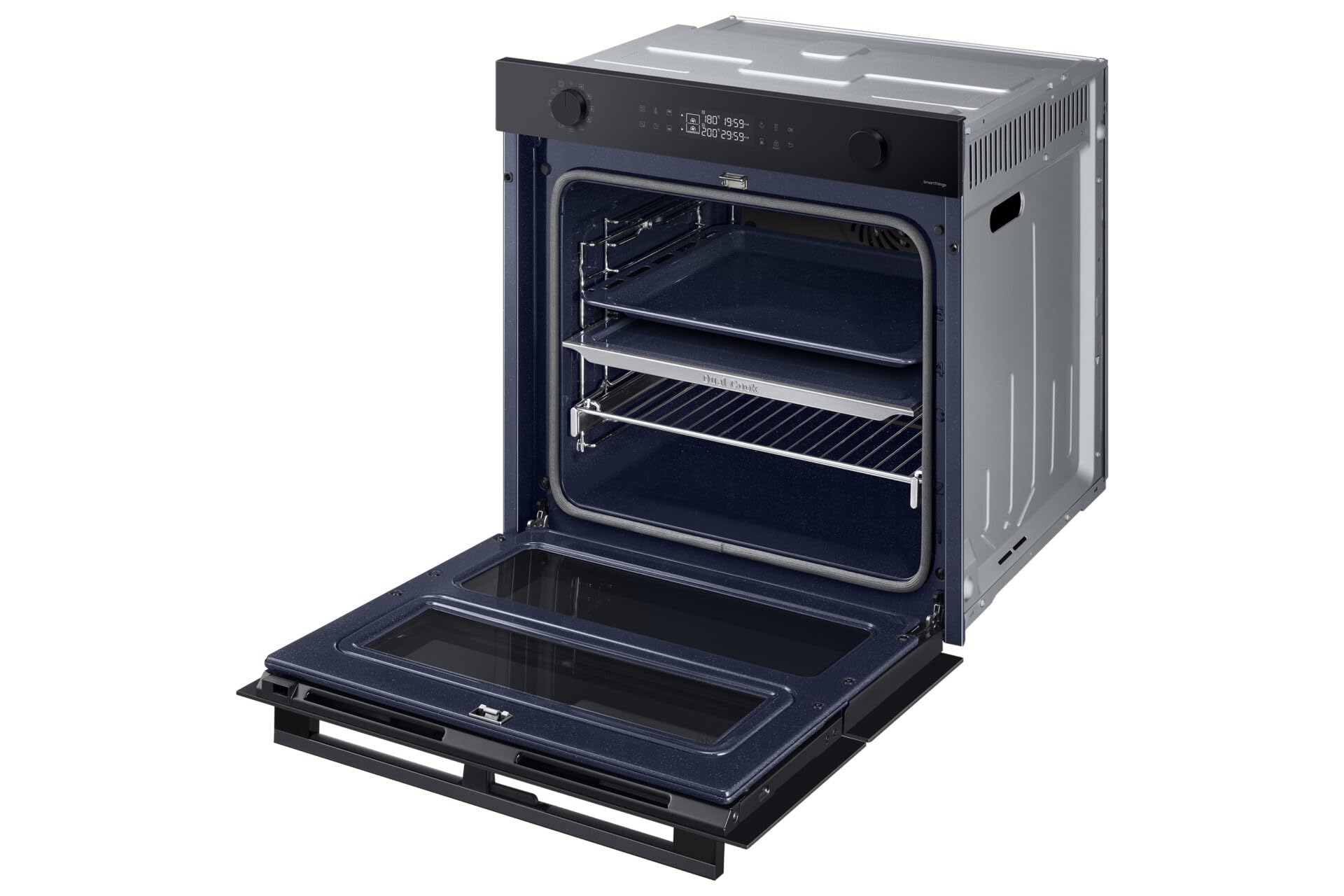 Forno Samsung ad incasso NV7B4540VBK 60 cm 76 l dual cook flex serie 4 doppia porta vapore grill wifi display led nero classe a+