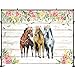 Allenjoy 7x5ft Wood Floor Horse Backdrop Green Leaf Flower Horse Backdrop for Birthday Party White Wood Horse Backdrop for Party