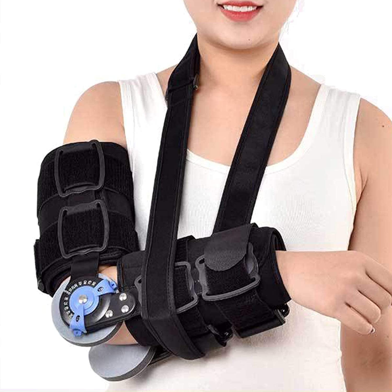 Hombro Brazo Cabestrillo Brazo Cabestrillo Soporte de Brazo Ajustable para Brazo y Codo fracturados Rotos, Soporte de Manguito rotador de Hombro Ajustable Soporte de inmovilizador de Hombro