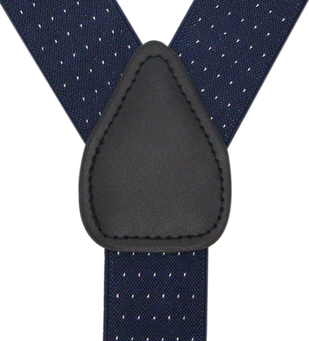 Y Back Button 1.4" Suspenders for Men with Stylish Leather Button Ends Long Lasting Stretch Ultimate Fashion - Image 2