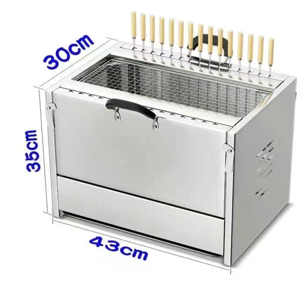 Barbecue Grill, Barbecue a Carbone, Barbecue Grill Domestico Senza Fumo Forno In Acciaio Inox Barbecue Artefatto Interno Cortile Esterno Carbone Spiedini Brasato Stufa Appesa