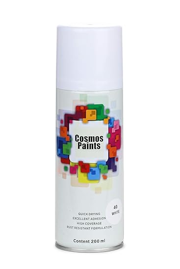 Cosmos Paints Gloss White Spray Paint 200ml