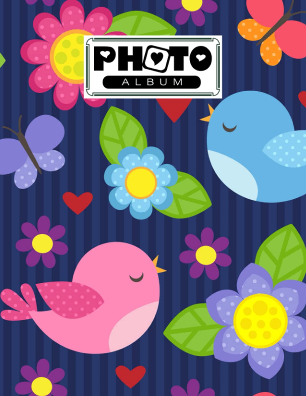 Photo Album: Birds Album, Large Photo Albums with Writing Space Memo, Extra Large Capacity Picture Album, Family, Baby, Wedding, Travel Photo Book, 120 Pages, Size 8.5" x 11" by Irma Franke